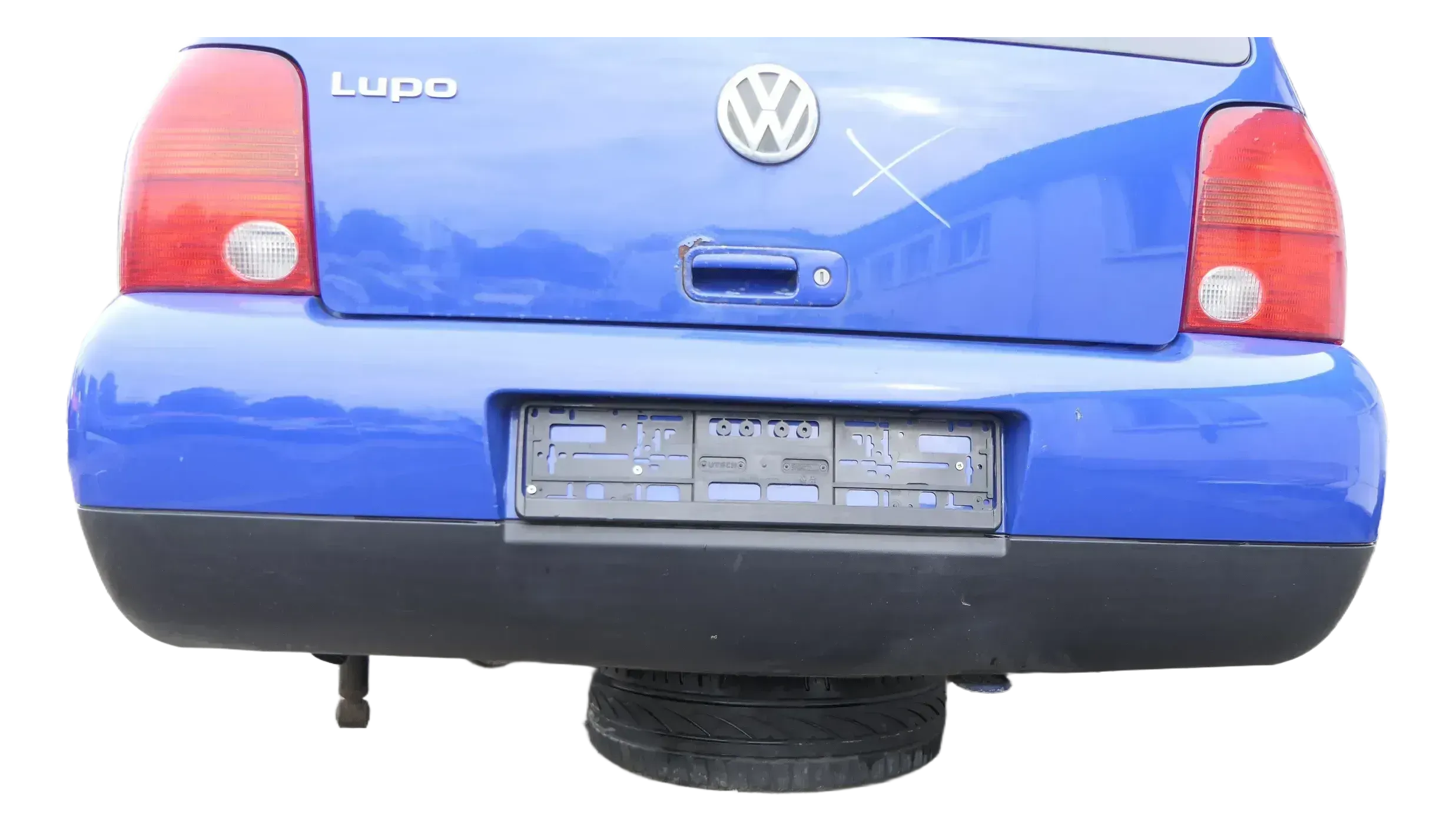VW Lupo Stoßstange hinten Heckstoßstange Stoßfänger blau LW5Z - Bild 1
