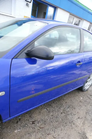 Seat Ibiza 6L Tür Fahrertür 2/3-Türer vorne links blau LS5G ohne Anbautei - Bild 3