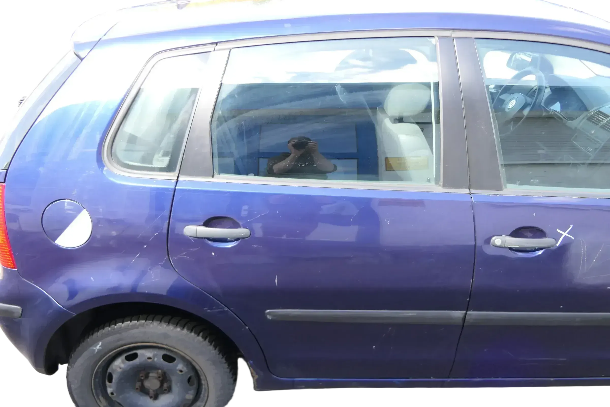 VW Polo 9N 9N3 Tür hinten rechts 4/5-Türer blau LB5N - ohne Anbauteile - Bild 1
