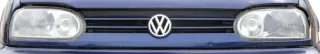 VW Golf 3 Grill Kühlergrill VW Zeichen Logo Grillleiste Leiste blau LC5L - Bild 1