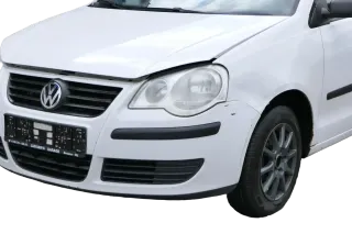VW Polo 9N3 Stoßstange vorne Frontstoßstange Stoßfänger weiß LB9A - Bild 2