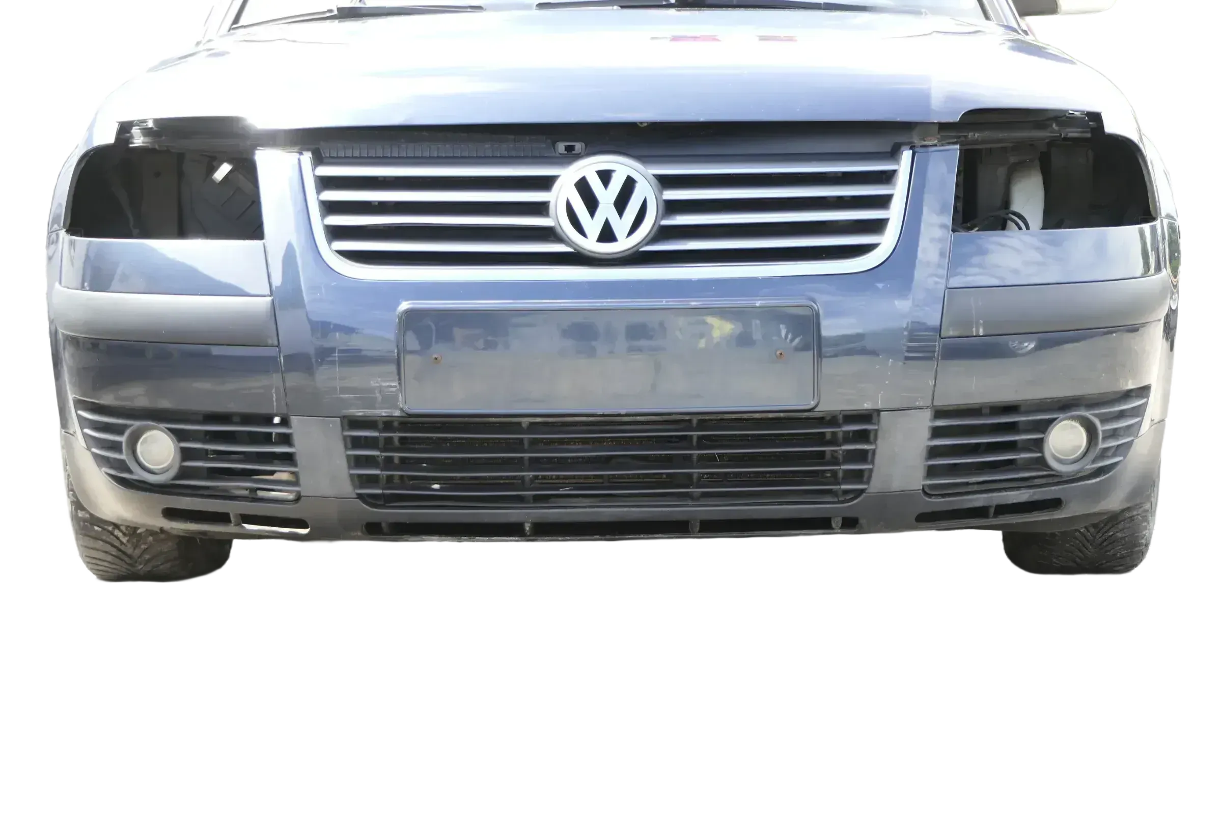 VW Passat 3BG Stoßstange vorne Frontstoßstange Stoßfänger grau blau LC5F - Bild 1