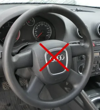 Audi A3 8P Lenkrad 4-Speichen 8P0419091CC 6PS schwarz - ohne Airbag - Bild 2
