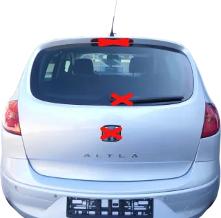 Seat Altea 5P Heckklappe mit Scheibe Klappe hinten silber LS7Y Kofferraumklappe - Bild 1