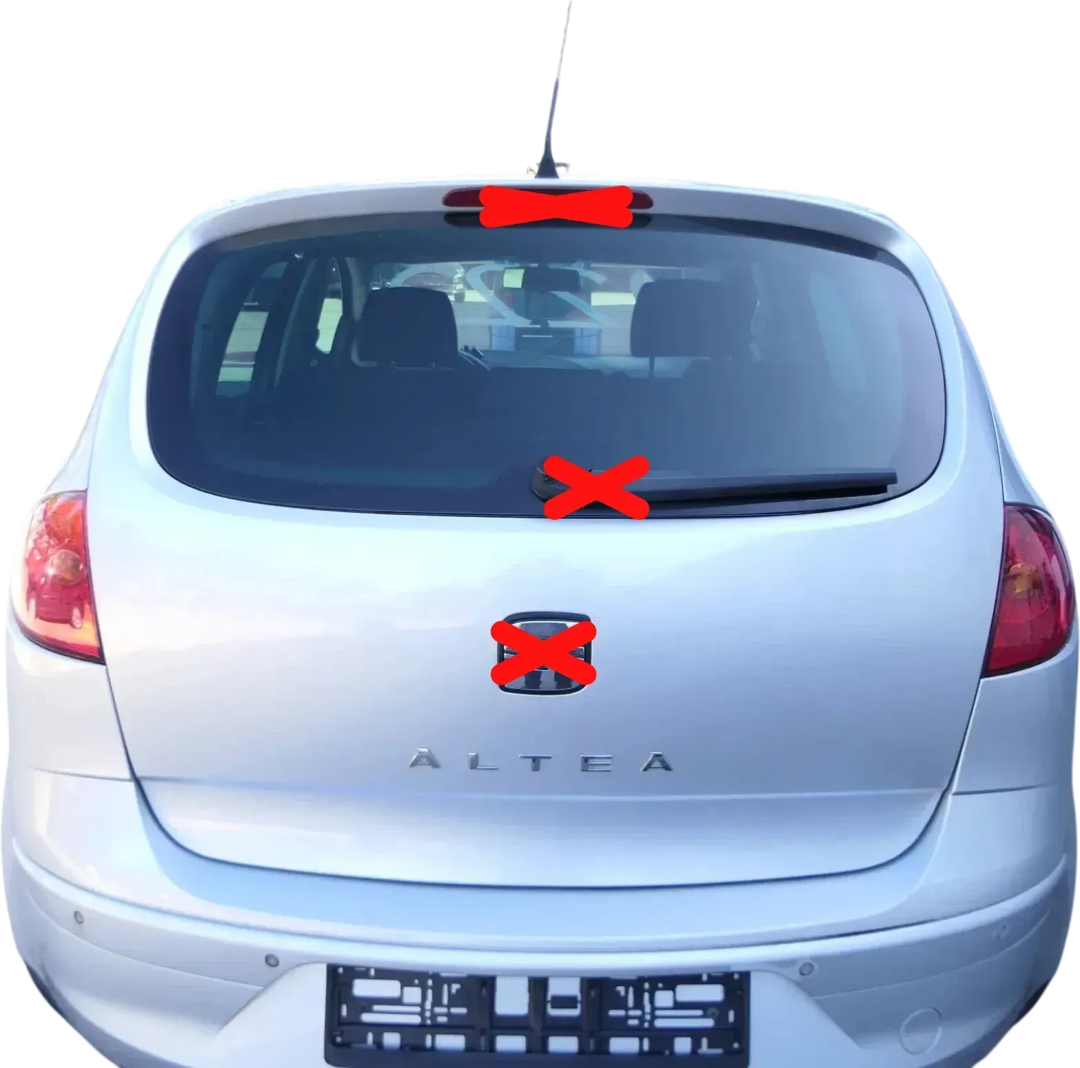 Seat Altea 5P Heckklappe mit Scheibe Klappe hinten silber LS7Y Kofferraumklappe - Bild 1