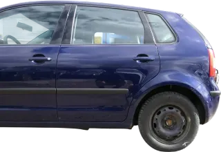 VW Polo 9N 9N3 Tür hinten links 4/5-Türer blau LB5N - ohne Anbauteile - Bild 1
