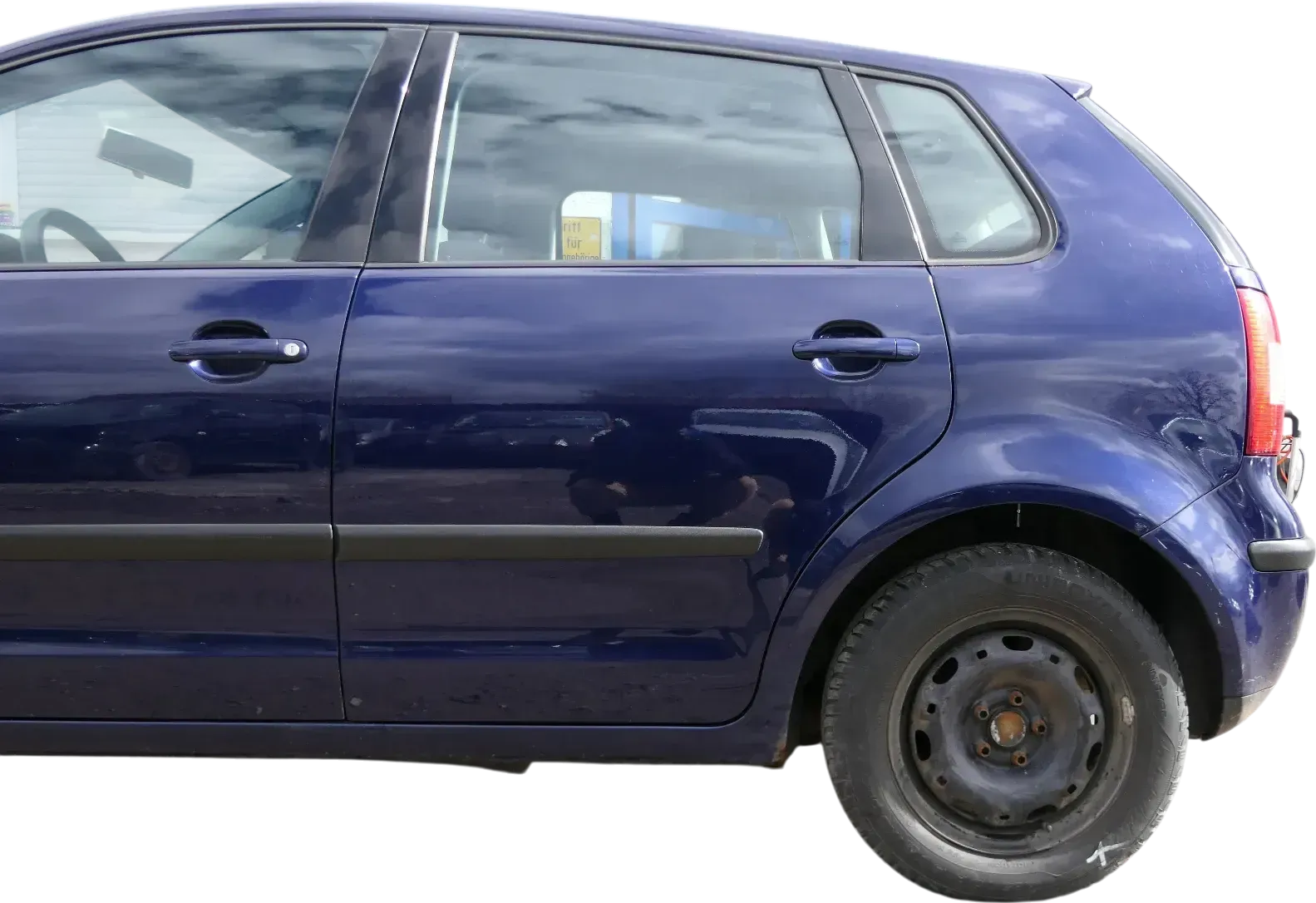 VW Polo 9N 9N3 Tür hinten links 4/5-Türer blau LB5N - ohne Anbauteile - Bild 1