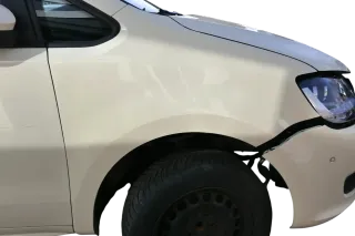 VW Sharan 7N Kotflügel rechts vorne gelb elfenbein Taxi L115 - Bild 1