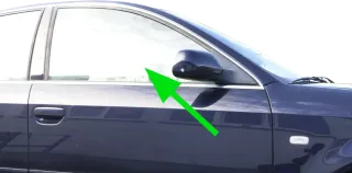 Audi A6 4B vorne rechts Fenster Scheibe in Tür Fensterscheibe 4/5-Türer Fenster - Bild 1