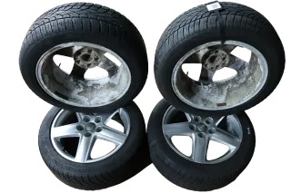 Audi A6 4F Alufelgen Winterreifen Reifen Felgen 225/50 R17 98H 4F0601025AF 3-5mm - Bild 2