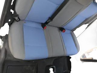 Skoda Fabia 5J 5itz Sitze hinten Rückbank Rücksitzbank 3 Punkt Gurt Isofix blau - Bild 2