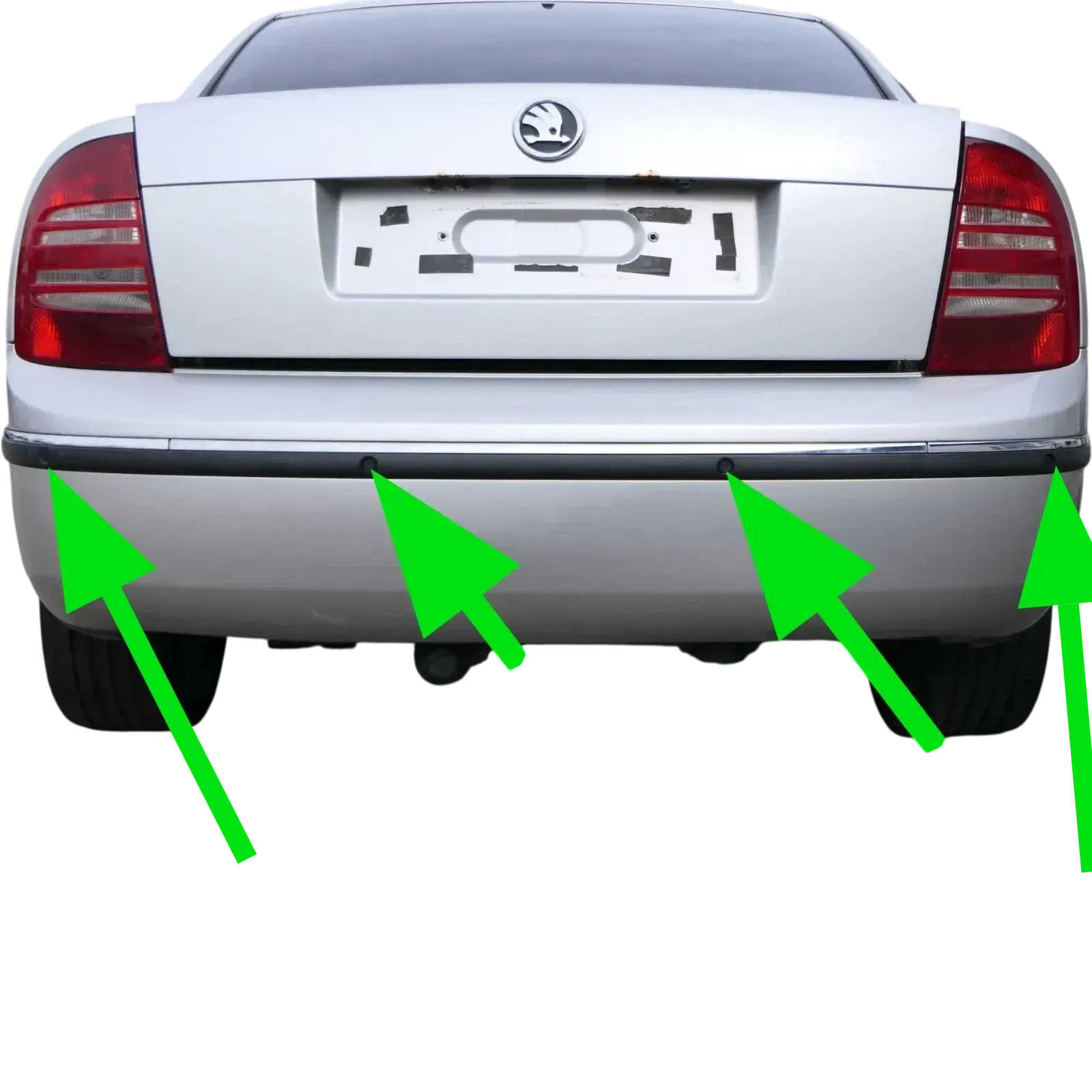 4x Skoda Superb 3U Einparkhilfe PDC Sensor Parksensor hinten Kabelbaum Geber - Bild 1