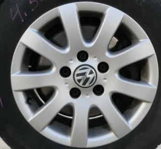 1x Felge Alufelge VW Golf 5 Touran 6,5jx15H2 ET50 1K0601025AQ Alu original  1-4 - Bild 1