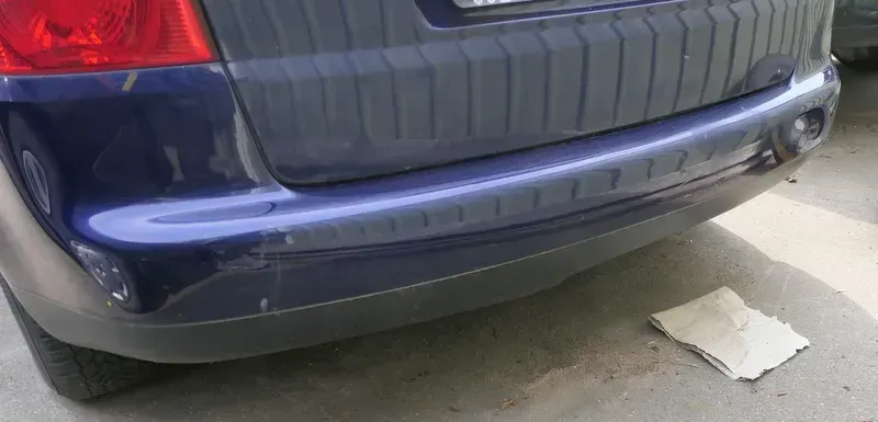 VW Touran 1T Stoßstange hinten Heckstoßstange Stoßfänger blau LB5N - Bild 1