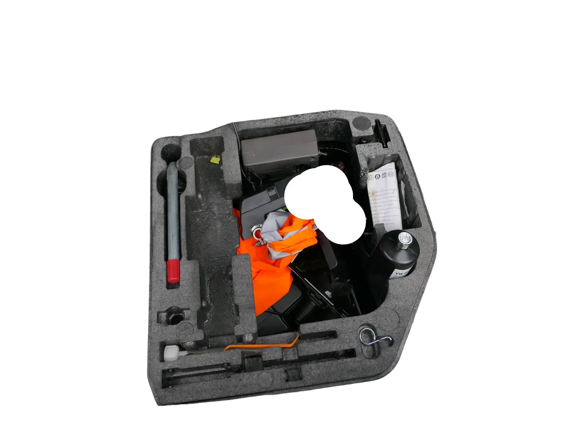 Audi A5 8T Bordwerkzeug Pannenset MIT Wagenheber für KeinNotrad Styropor - Bild 1