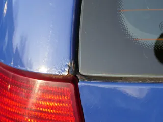 Golf 4 Bora Kombi Variant Heckklappe Klappe Scheibe hinten blau LA5C ohne Anbaut - Bild 5