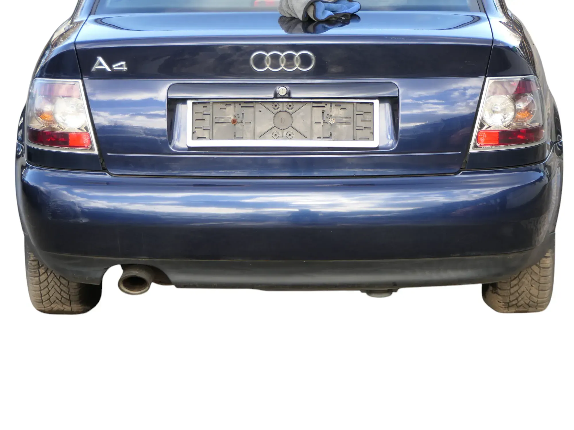 Audi A4 B5 Limousine Stoßstange hinten Heckstoßstange blau LZ5T biscaBj99 - Bild 1