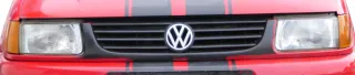 VW Polo 6N Kühlergrill Grillleiste vorne Leiste Grill schwarz / rot - Bild 1