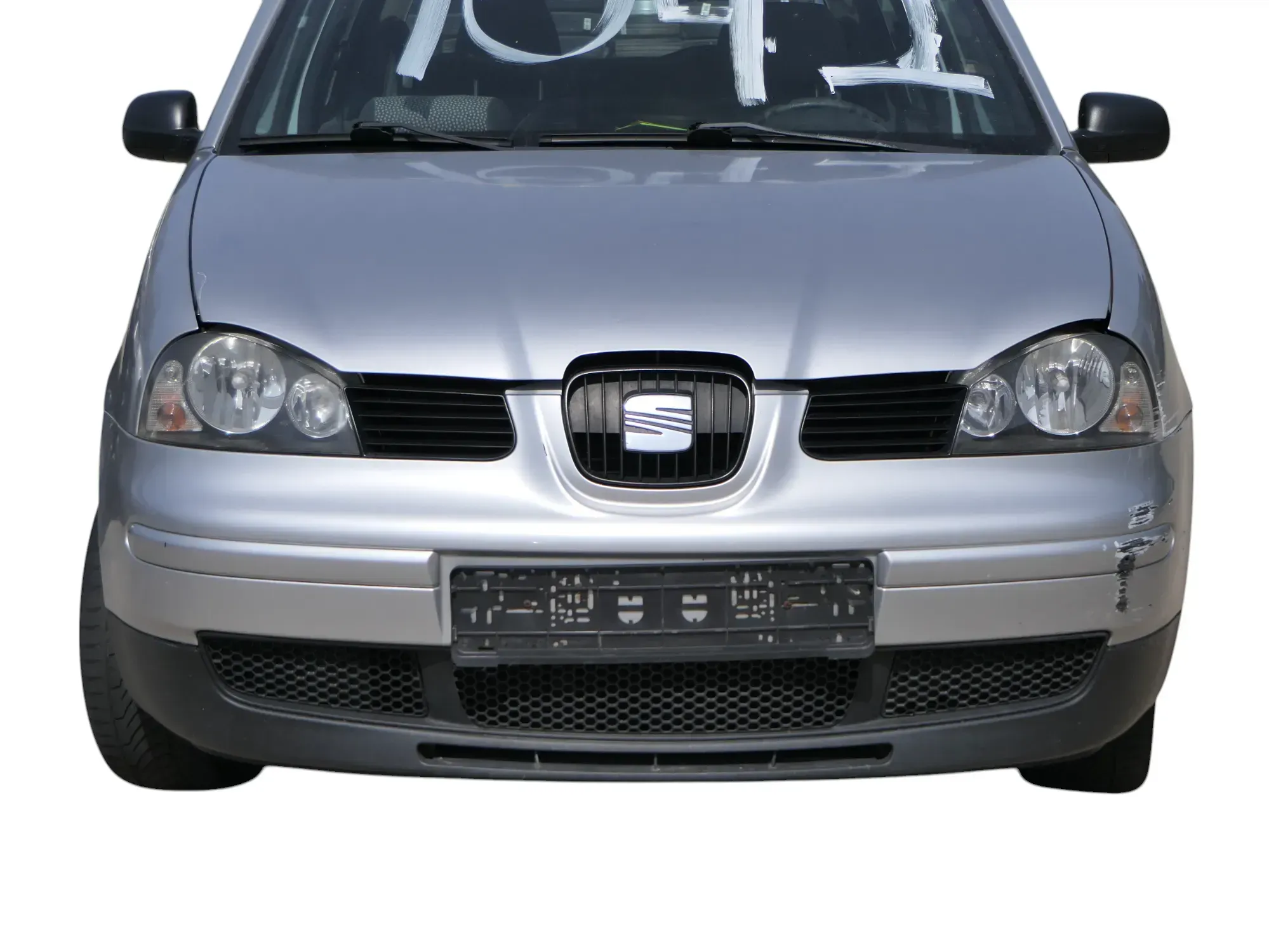 Seat Arosa 6H Stoßstange Frontstoßstange vorne grau silber LS7N Facelift + Grill - Bild 1