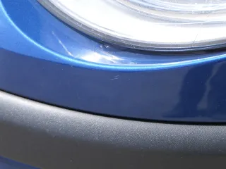 VW Polo 9N3 Stoßstange vorne Frontstoßstange Stoßfänger blau LA5K SWR - Bild 7