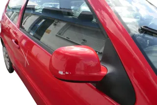 VW Polo 6N2 manueller Spiegel Außenspiegel rechts außen rot LP3G + Glas - Bild 1