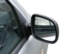 Skoda Fabia 6Y mechanischer Spiegel Außenspiegel rechts grau schwarz matt Glas - Bild 4