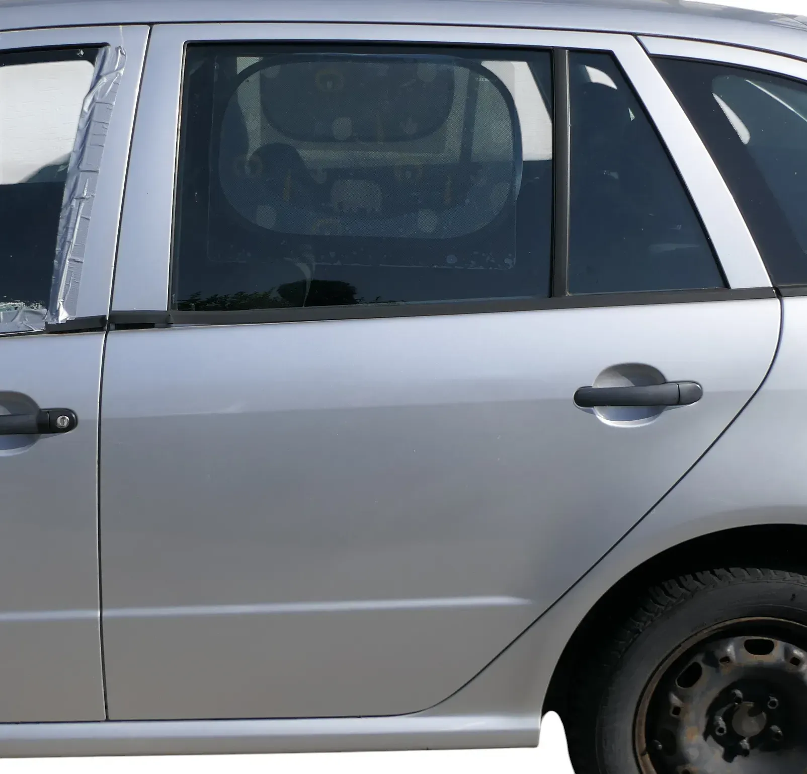 Fabia 6Y Combi Variant Kombi Tür hinten links silber grau LF7T ohne Anbauteile - Bild 1