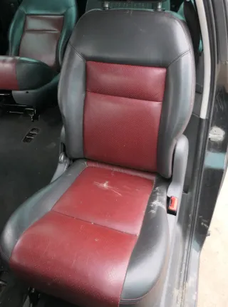 VW Sharan 7M Galaxy 1x Sitz hinten rechts Rücksitz 6+7 Sitz Leder rot - Bild 1