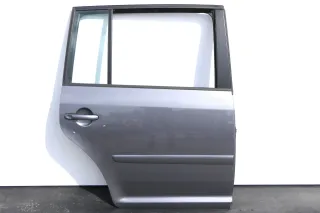 VW Touran 1T 1T3 Tür hinten rechts grau LD7X + Scheibe Platinum grey - Bild 1