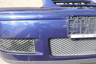 VW Polo 6N2 Stoßstange vorne Frontstoßstange Stoßfänger blau LB5N und Grill - Bild 6