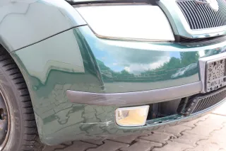 Skoda Fabia 6Y Stoßstange Stoßfänger vorne grün LF8C 2000-2004 - Bild 5