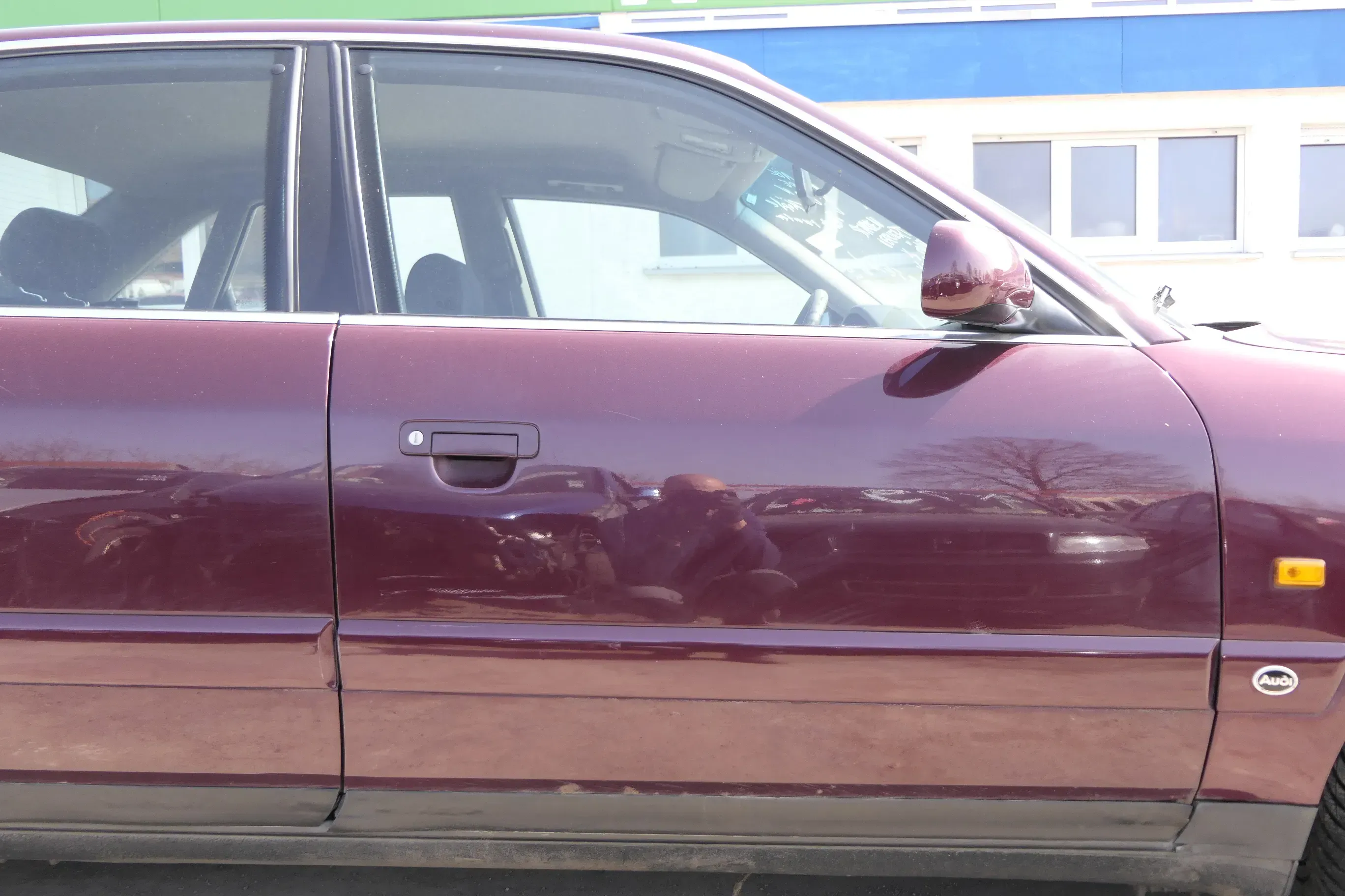Audi A6 4A C4 Tür Türblatt vorne rechts Beifahrertür rot braun LZ3N ohneAnbautei - Bild 1