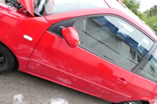 VW Lupo Seat Arosa Tür vorne links Fahrertür rot LP3G (mechanischer FH) - Bild 5