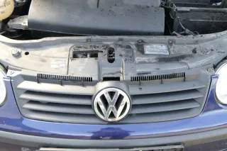 VW Polo 9N Stoßstange Frontstoßstange vorne blau LB5N + Grill - Bild 2