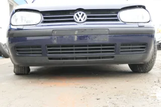 VW Golf 4 Stoßstange vorne Stoßfänger vorn vorne blau LA5G SWR + Kappen - Bild 1