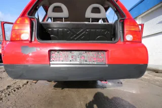 VW Lupo Stoßstange hinten Heckstoßstange Stoßfänger rot LY3D - Bild 1