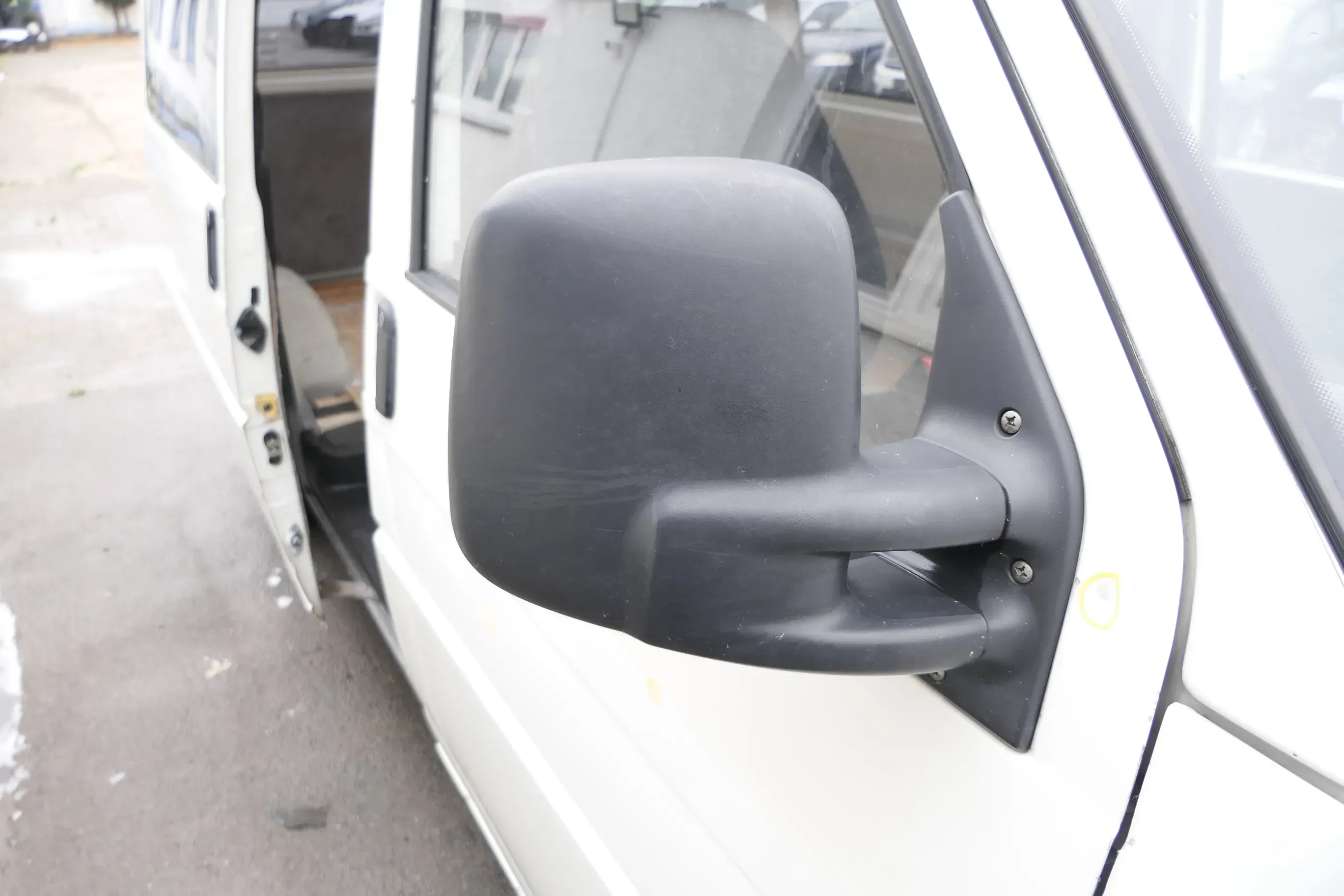 VW T4 mechanisch Spiegel Außenspiegel rechts Glas schwarz 701857508 origi matt - Bild 1