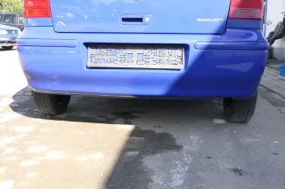 VW Polo 6N2 Stoßstange hinten Heckstoßstange Stoßfänger blau LA5C surf - Bild 1