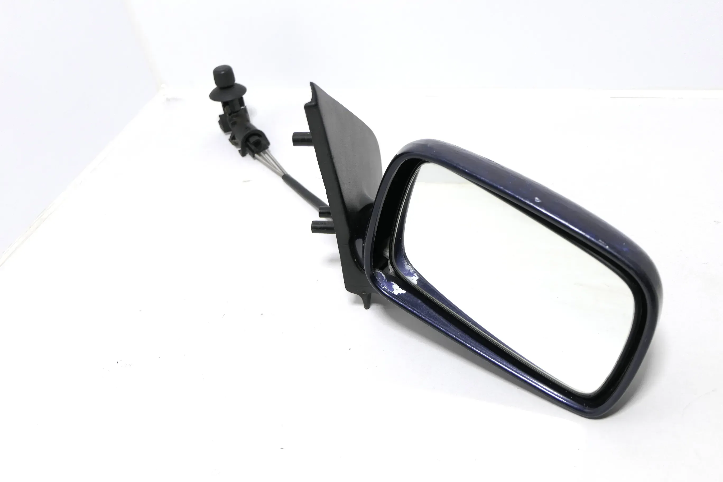 VW Polo 6N manueller manuell Spiegel Außenspiegel rechts blau Glas - Bild 1