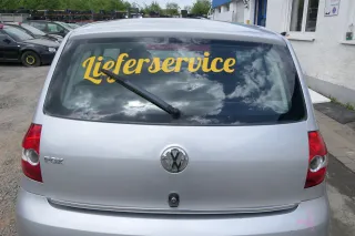 VW Fox 5Z Heckklappe Kofferraumklappe Klappe hinten + Scheibe silber LA7W - Bild 1