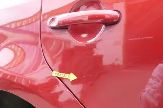VW Touran 1T 1T3 Tür hinten rechts rot braun LA3W mit Scheibe Fahrerseite - Bild 2