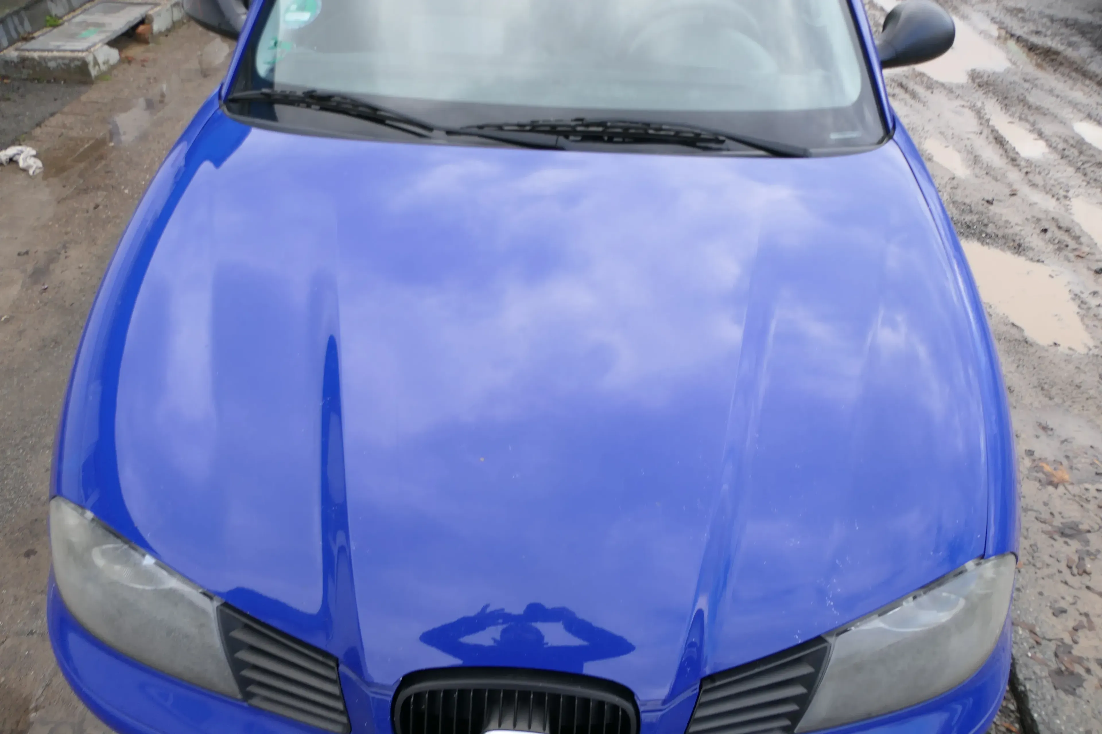 Seat Ibiza 6L Motorhaube Haube Klappe vorne blau LS5G 6L0823031D - Bild 1