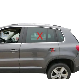 VW Tiguan 5N Tür hinten links grau LD7R - Bild 1