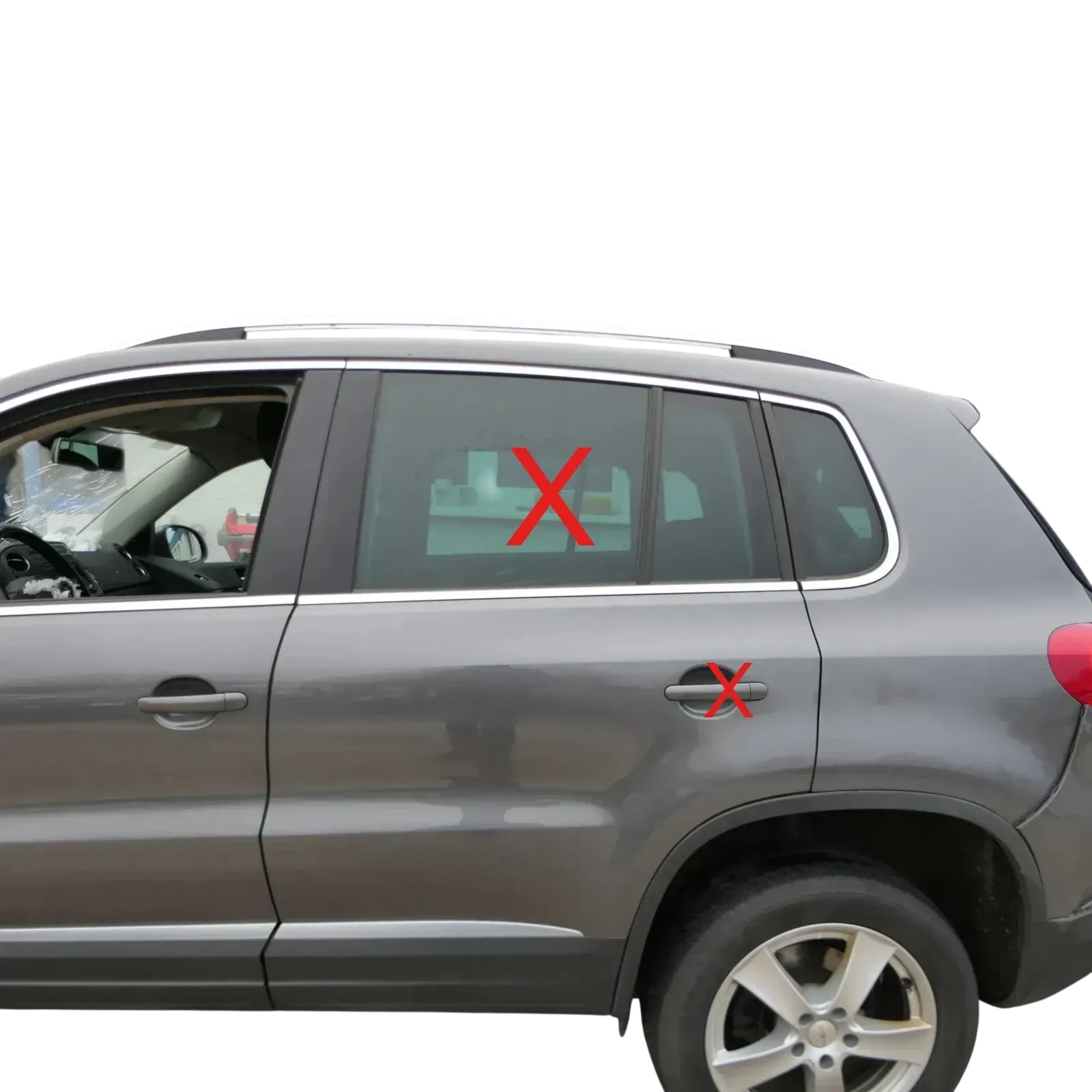 VW Tiguan 5N Tür hinten links grau LD7R - Bild 1