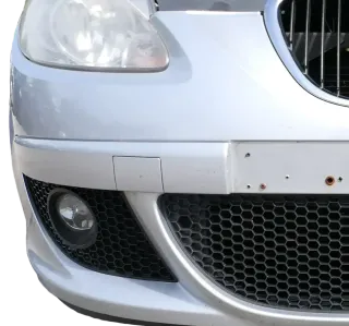 Seat Altea 5P Stoßstange vorne Frontstoßstange Stoßfänger grau LS7N + Grill - Bild 4