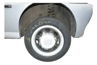 2x VW Polo 6N2 Lupo Felgen 175/65R13 80T Reifen Allwetterreifen ca. 5-7mm + Radk - Bild 4
