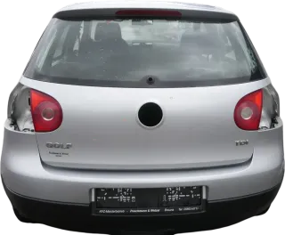 VW Golf 5 V Heckklappe hinten Kofferraumklappe mit Scheibe silber grau LA7W Sil - Bild 1