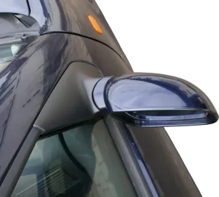 VW Golf 4 Bora manueller Spiegel vorne rechts Außenspiegel blau LC5H - Bild 4