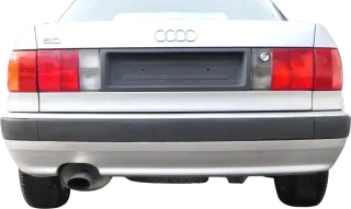 Audi 80 8C Limousine Stoßstange hinten Spoiler grau LY7T Heckstoßstange - Bild 1