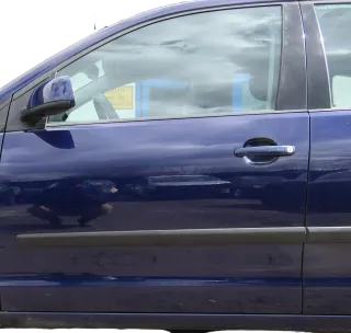VW Polo 9N 9N3 Tür vorne links Fahrertür 4/5-Türer blau LB5N ohneAnbauteile - Bild 1